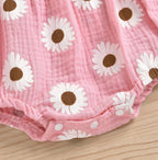 Shoulder Tie Daisy Romper