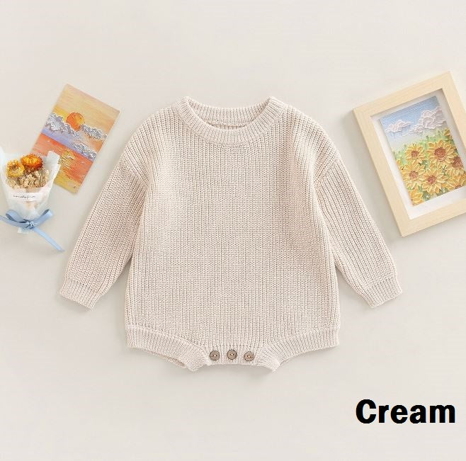 Solid Knitted Jaycee Onesie