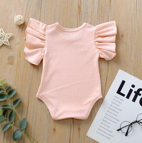 Solid Ribbed Flare Onesie