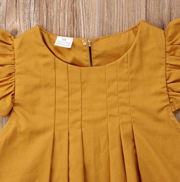 Ruffle Solid Dress