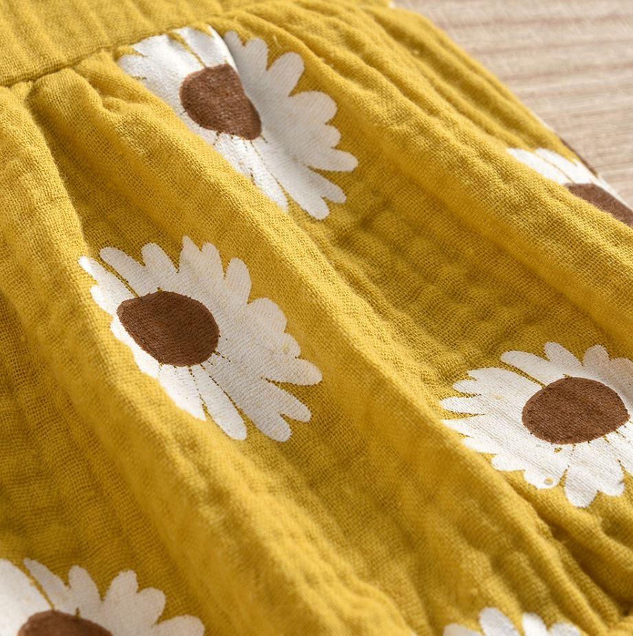 Shoulder Tie Daisy Romper