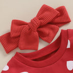 Heart Ruffle Onesie & Bow