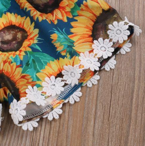 Sunflower Lace Romper