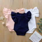 Solid Ribbed Flare Onesie