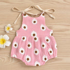 Shoulder Tie Daisy Romper