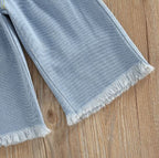 Denim Back Bow Jumpsuit