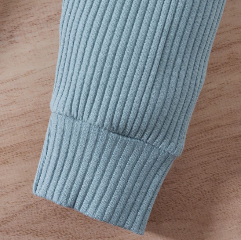 Ribbed Solid Jogger Set