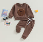 Embroidered Bear Sweater & Pants