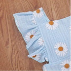 Floral Ruffled Daisy Romper