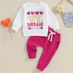 Mama's Bestie Heart Outfit