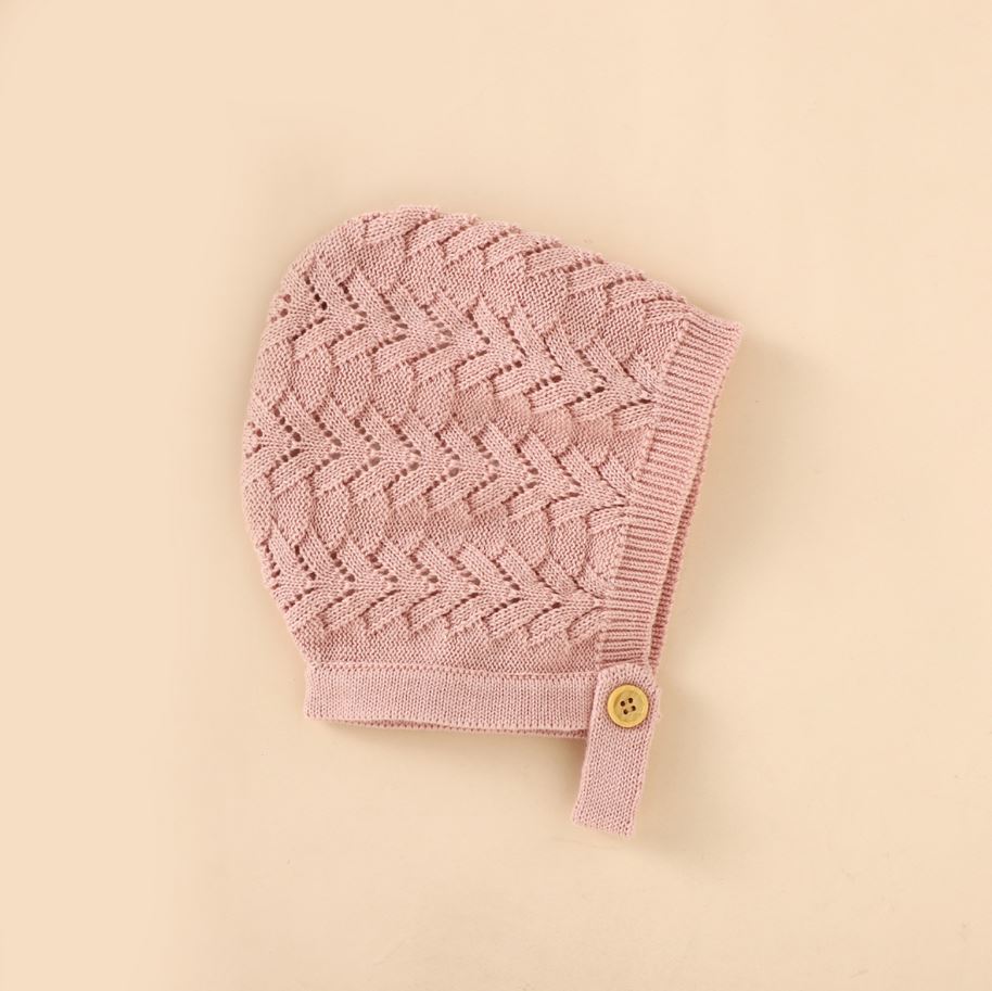 Knitted Romper with Bonnet