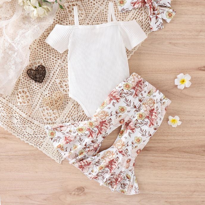 Off Shoulder Bell Bottom Cutie Outfit