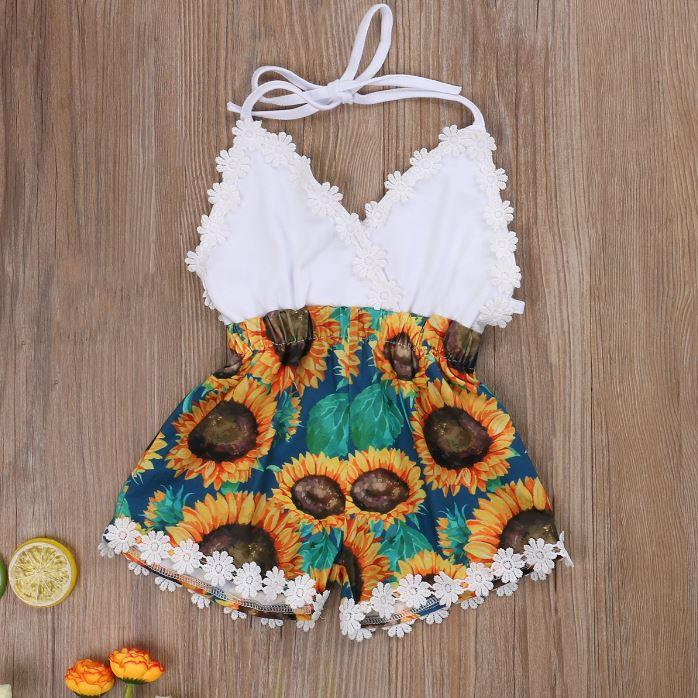 Sunflower Lace Romper