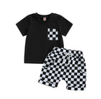 Checkered Pocket T-shirt & Shorts