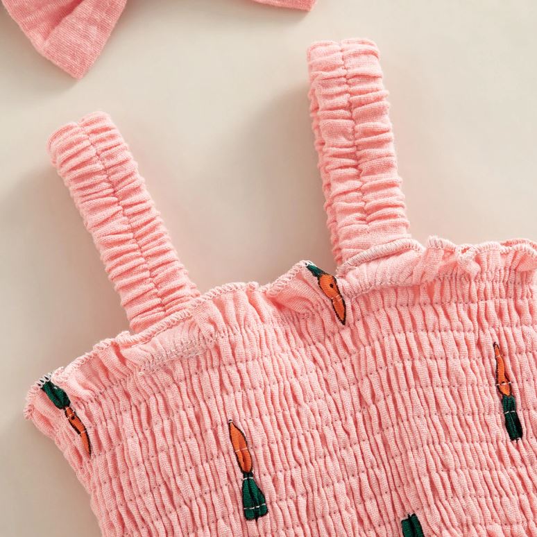 Cinched Summer Fruit Romper & Headband