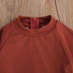 Solid Long Sleeve Swimsuit