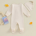 Footie Zipper Onesie & Hat