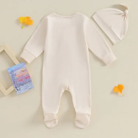 Footie Zipper Onesie & Hat
