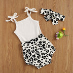 Shoulder Tie Leopard Print Summer Outfit