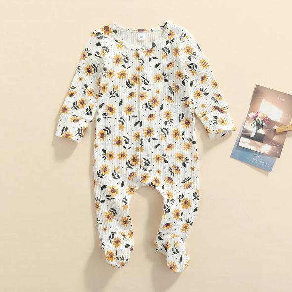 Floral Footie Onesie