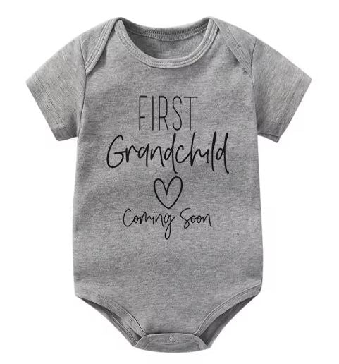 First Grandchild Coming Soon Onesie