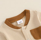 Ribbed Pocket Footie Onesie