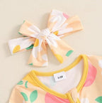 Floral Apple Onesie & Bow