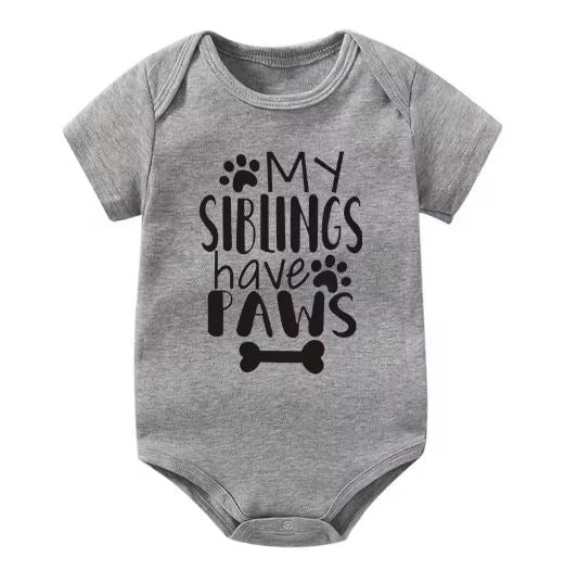 My Siblings Have Paws Cute Onesie