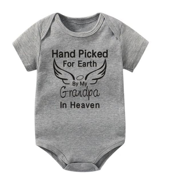Hand Picked Grandpa Angel Wing Onesie