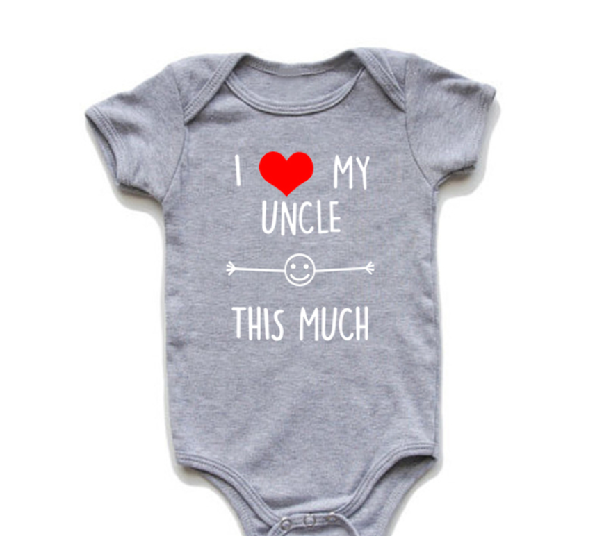 I Love My Uncle This Much Onesie (Multiple Colors)