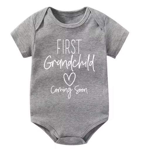 First Grandchild Coming Soon Onesie
