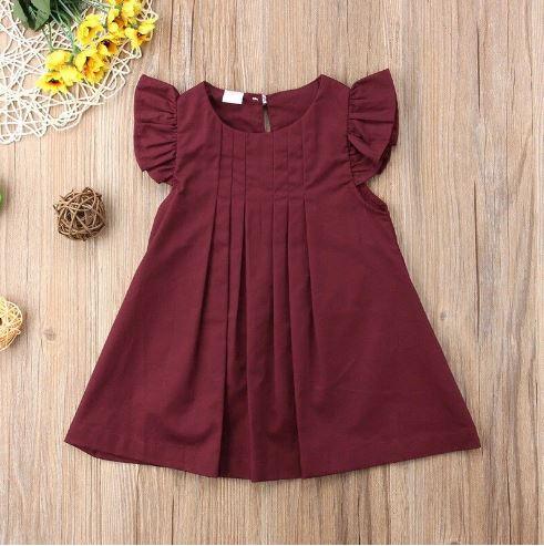 Ruffle Solid Dress
