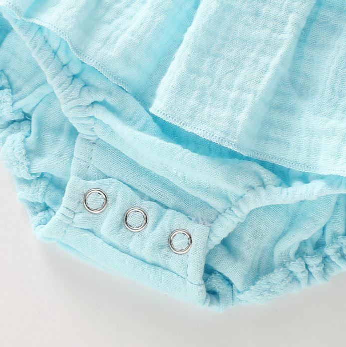 Ruffle Hem Bow Romper