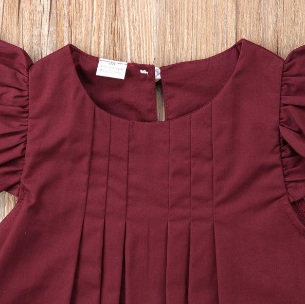 Ruffle Solid Dress