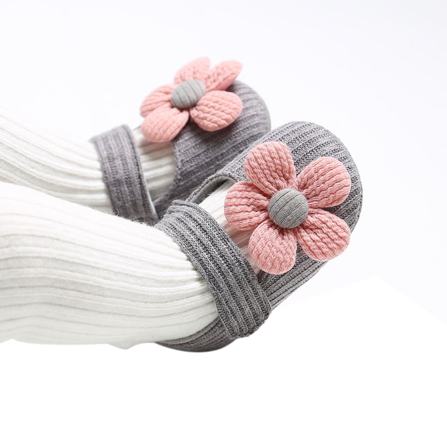 Flower Shoes & Bow Headband Set (6 Colors)