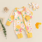 Floral Apple Onesie & Bow