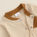 Ribbed Pocket Footie Onesie