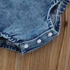 Denim Rainbow Romper
