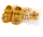 Flower Shoes & Bow Headband Set (6 Colors)