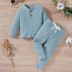 Ribbed Solid Jogger Set
