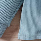 Ribbed Solid Jogger Set