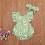 Floral Ruffled Daisy Romper