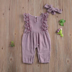 Ruffled Lace Romper with Bow