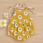 Shoulder Tie Daisy Romper