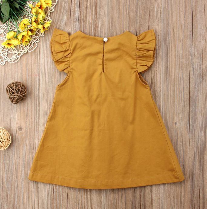 Ruffle Solid Dress