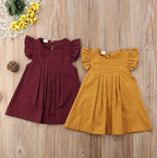 Ruffle Solid Dress