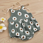 Shoulder Tie Daisy Romper