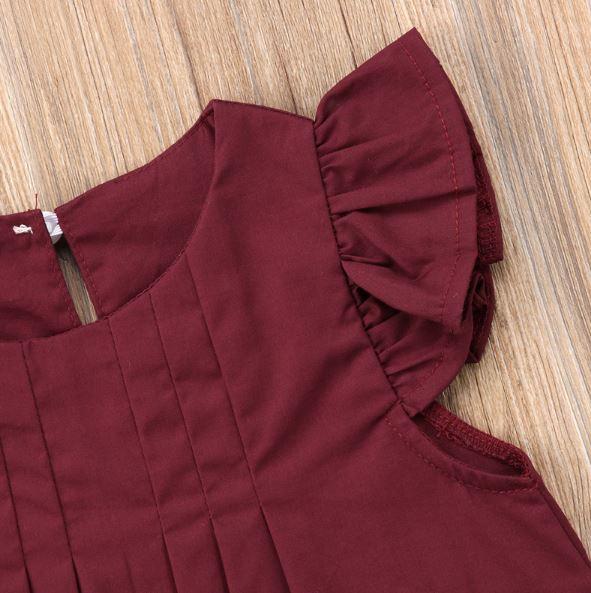 Ruffle Solid Dress