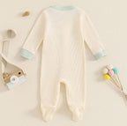 Ribbed Pocket Footie Onesie