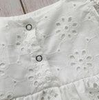 Lace Front Floral Romper Dress